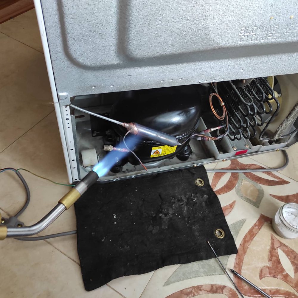Замена мотор-компрессора и фильтра осушителя на холодильнике LG